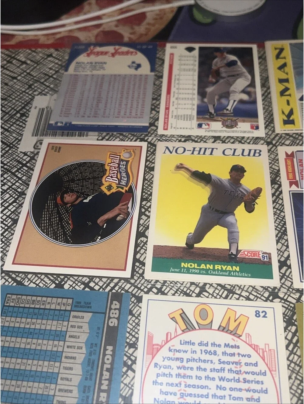 Lot Of 32 Nolan Ryan Baseball Cards Astros Rangers